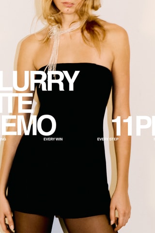 Mono bustier - Negro