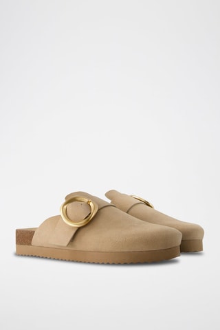 Zuecos de piel - Beige