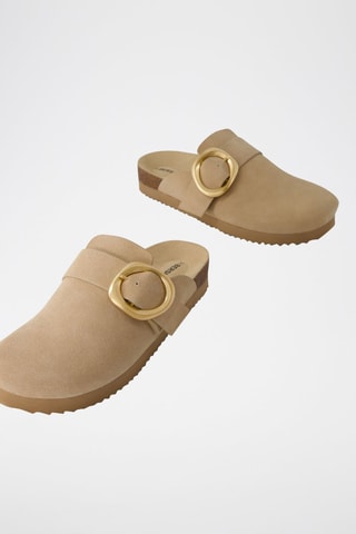 Zuecos de piel - Beige