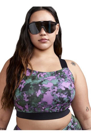 Sujetador deportivo de entrenamiento tie-dye Adv Essence Plus - Caqui