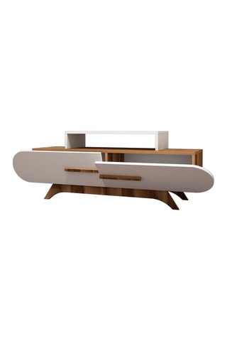 Meuble TV 2 abattants Rose  - 145 x 37 x 50 cm