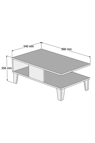 Table basse Sumer - 90 x 35,6 x 54 cm