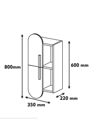 Etagère murale 2 niveaux - 35 x 22 x 80 cm