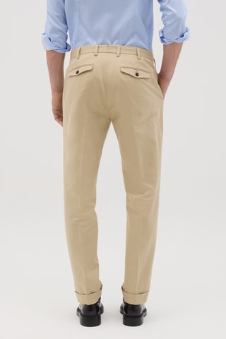 Pantalón chino de lino - Rosa