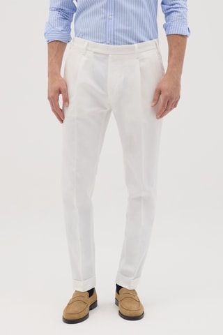 Pantalón chino de lino - Blanco