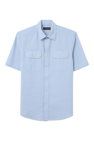 Camisa de lino - Celeste