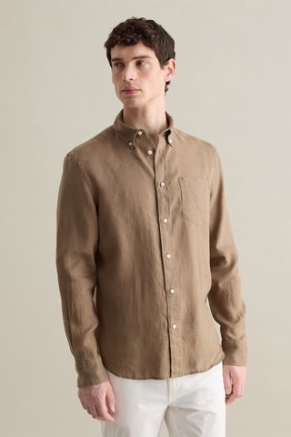 Camisa de lino - Marrón