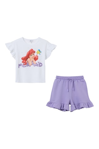 Camiseta Ariel La sirenita Disney y short - Violeta