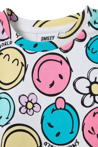 Camiseta Smiley World - Blanco