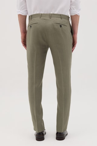 Pantalón chino de lino - Marrón