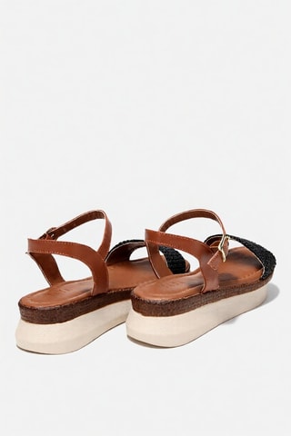 Sandalias con plataforma - Marrón