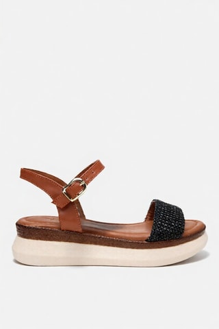 Sandalias con plataforma - Marrón