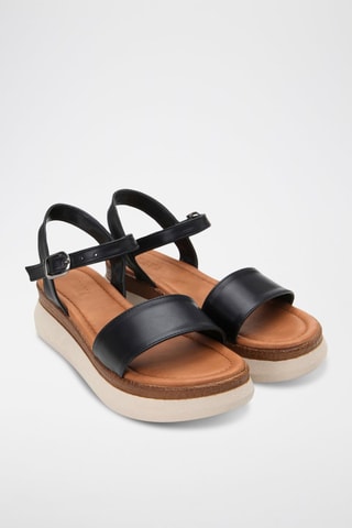 Sandalias con plataforma - Negro