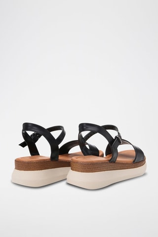 Sandalias con plataforma - Negro