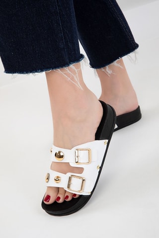 Sandalias de piel - Beige
