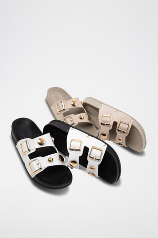 Sandalias de piel - Beige