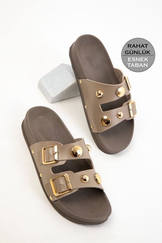Sandalias de piel - Topo