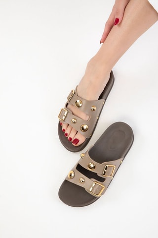 Sandalias de piel - Topo