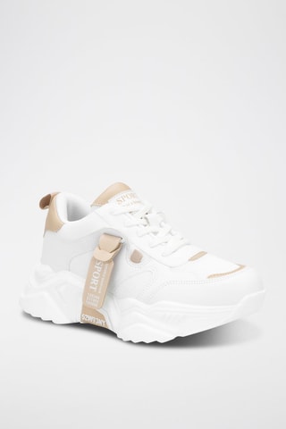 Zapatillas - Blanco y beige