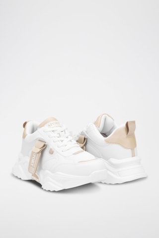 Zapatillas - Blanco y beige