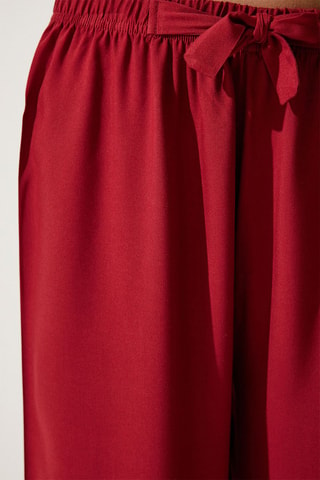 Pantalón palazzo de tiro alto - Burdeos