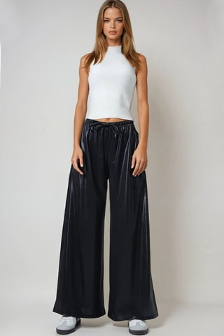 Pantalón wide leg - Negro