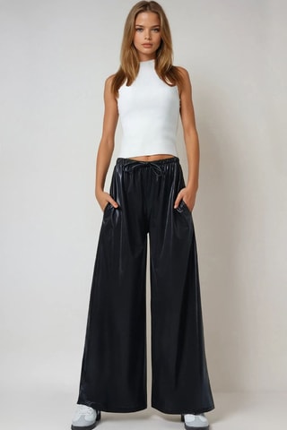 Pantalón wide leg - Negro