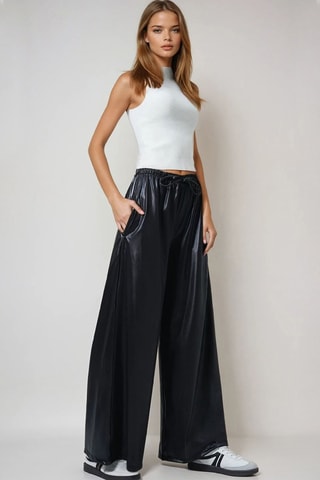 Pantalón wide leg - Negro