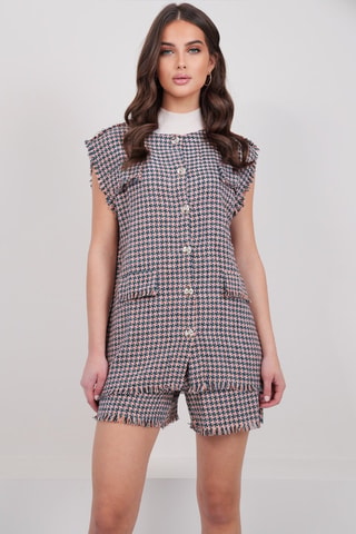 Chaleco y short - Azul marino y naranja