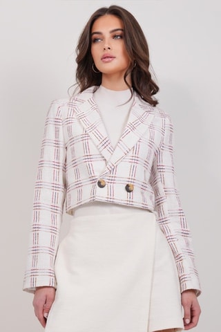 Chaqueta - Blanco y burdeos