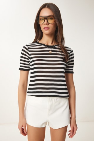Top - Negro y blanco