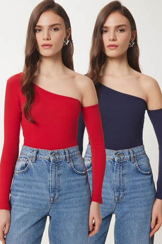 2 tops - Rojo y azul marino