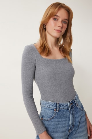 Top - Gris jaspeado