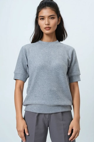 Top - Gris claro jaspeado