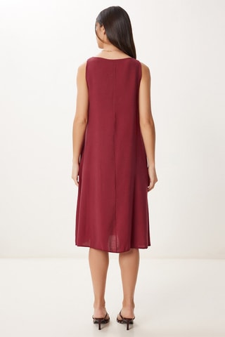 Vestido trapecio - Burdeos
