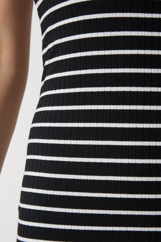 Vestido bustier - Negro y blanco