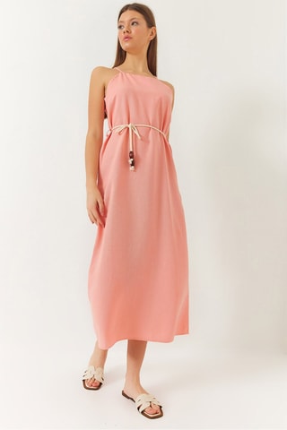 Vestido midi - Salmón