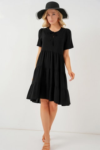 Vestido evasé - Negro