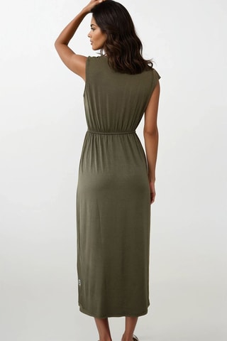 Vestido recto - Caqui