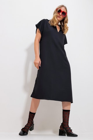 Vestido recto - Negro