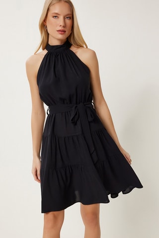 Vestido avolantado - Negro