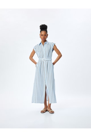 Vestido camisero - Celeste