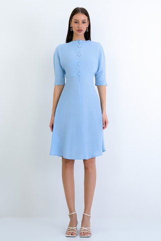 Vestido midi - Celeste