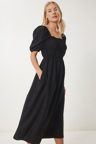 Vestido midi - Negro