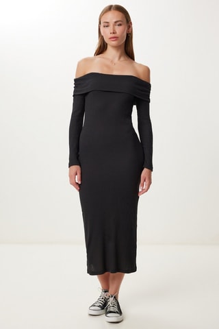 Vestido midi - Negro