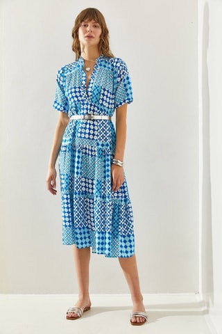 Vestido midi - Azul