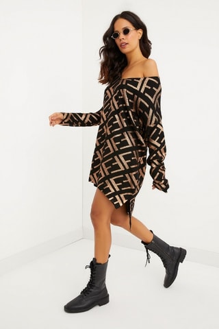 Vestido jersey - Negro