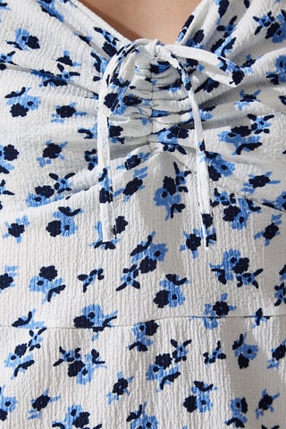 Vestido evasé - Blanco