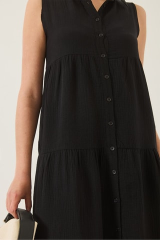 Vestido camisero - Negro