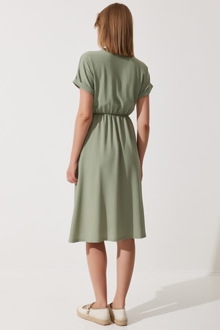 Vestido evasé - Verde